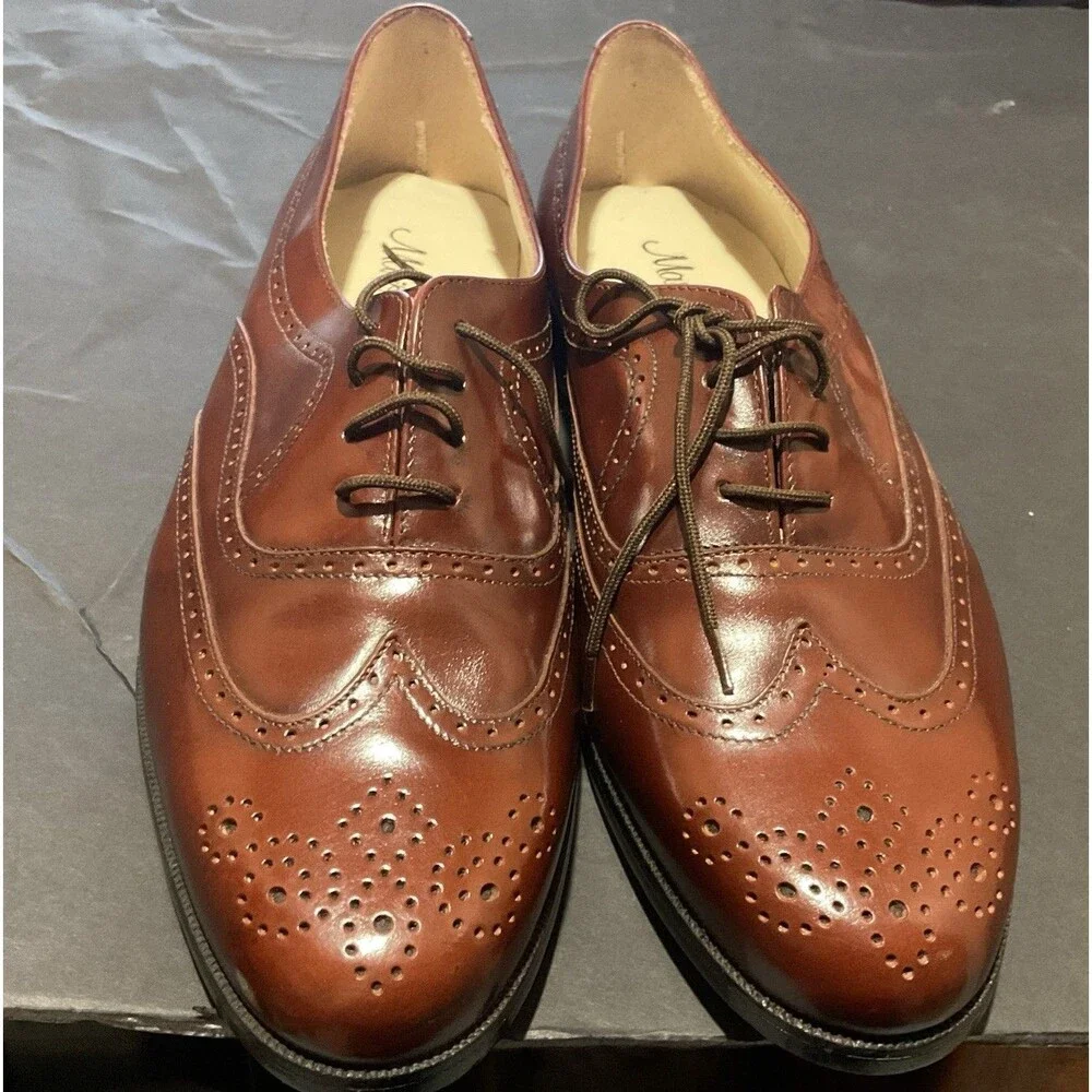Mario Brunetti Men Brown Dress Shoe 10.5 Size Special Occasion Wear